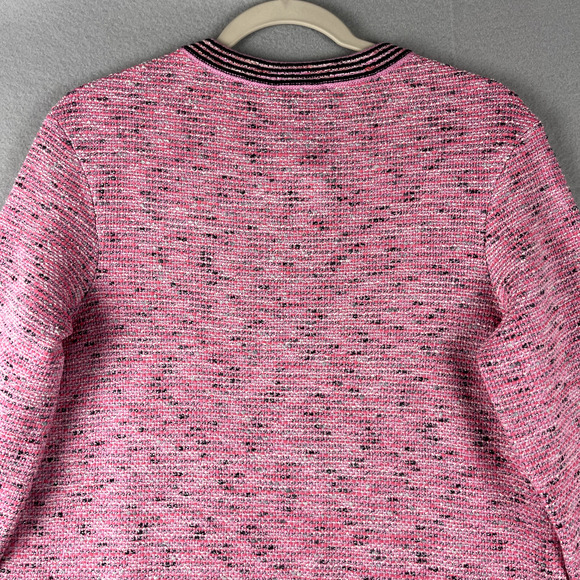 St.John For Mary Kay Long Tweed Jacket Womens 4 Pink Wool Classic Colorful NWT - Picture 14 of 16